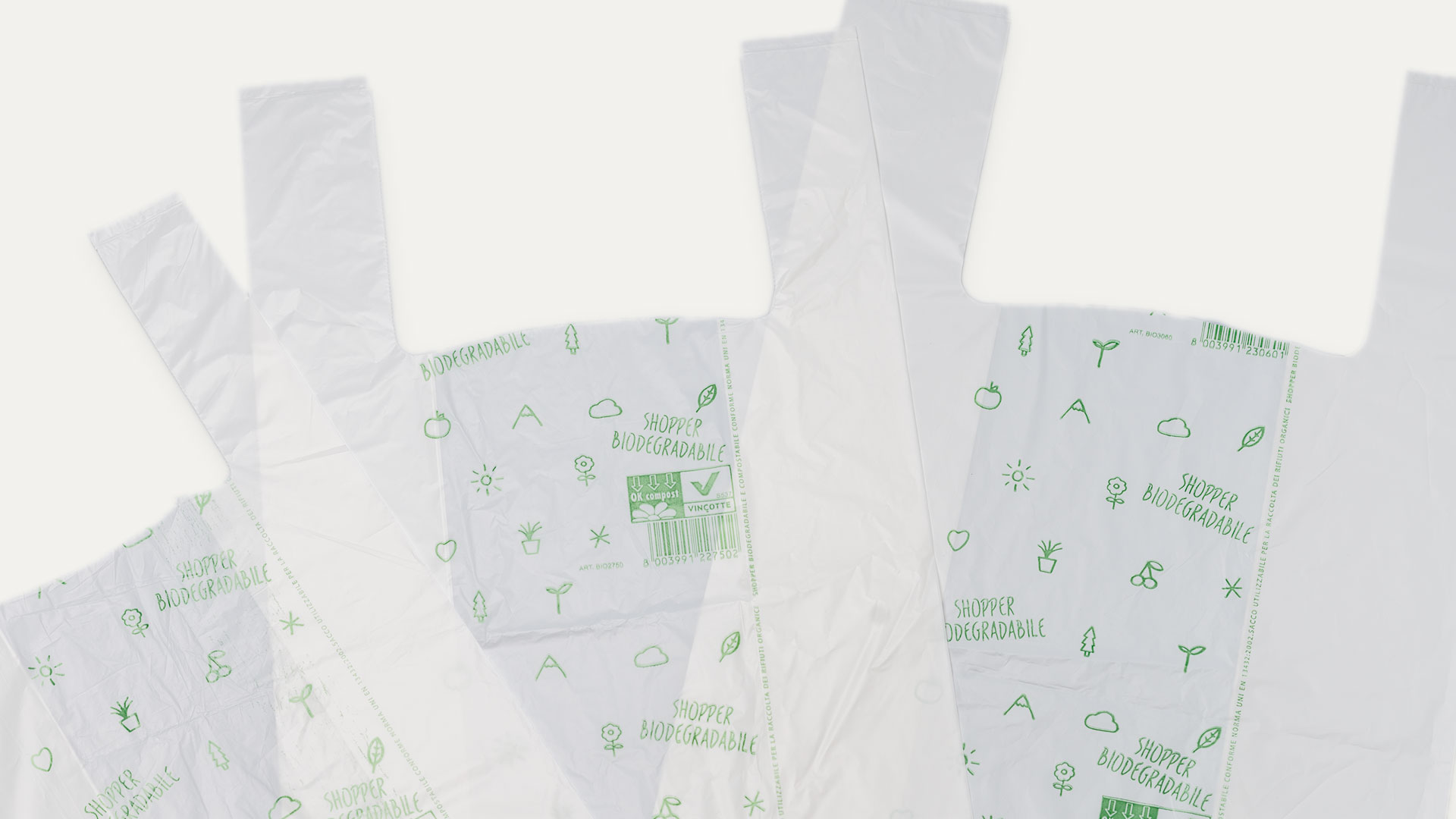Biodegradable and compostable shopping bags picture